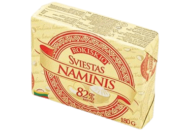 ROKIŠKIO NAMINIS sviestas, 82 % rieb., 180 g