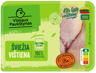 Švž. broilerių, užaugintų be antibiotikų, blauzdelės be sąn., 500 g