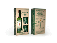 Viskis JAMESON IRISH su stikline, 700 ml
