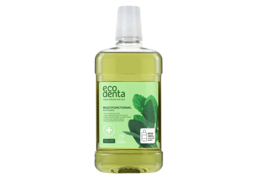 ECODENTA daugiafunkcis burnos skalavimo skystis su šalavijų, alavijų ekstraktais ir mėtų aliejumi 500 ml