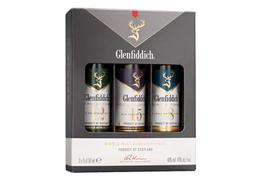 Viskis GLENFIDDICH (rinkinys: 12YO+15YO+18YO), 3 x 0,05, 40%, 150 ml