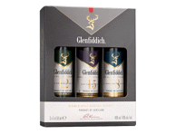 Viskis GLENFIDDICH (rinkinys: 12YO+15YO+18YO), 3 x 0,05, 40%, 150 ml