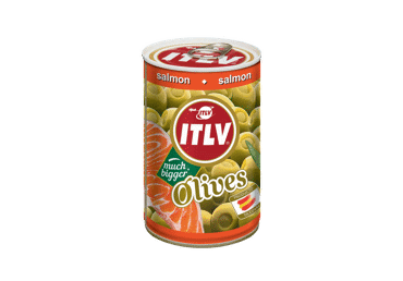 Žaliosios alyvuogės ITLV su lašišų įdaru, 300 g