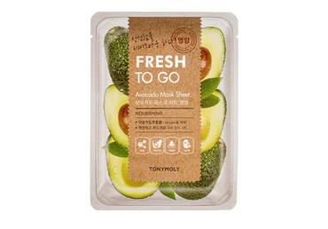 TONYMOLY Fresh To Go Avocado Mask Sheet Lakštinė veido kaukė su avokadu, 25 g.