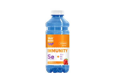 Vitaminizuotas gėrimas WELL DONE braškių skonio, 600 ml