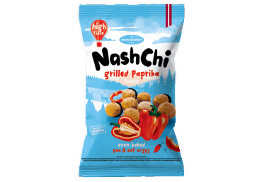 Žirnių ir avižų traškučiai NASHCHI, keptos paprikos skonio, 60 g