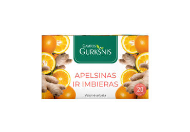 Arbata GAMTOS GURKŠNIS, apelsinų ir imbierų sk., 40 g