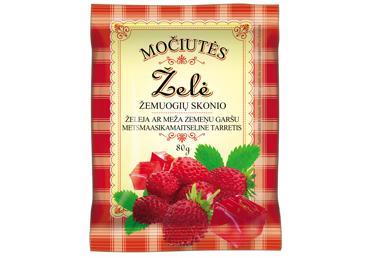 Žemuogių skonio želė MOČIUTĖS, 80 g