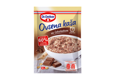 Greitai paruošiama avižinė košė DR. OETKER su šokoladu, 62 g Greitai paruošiama avižinė košė DR. OETKER su šokoladu, 62 g