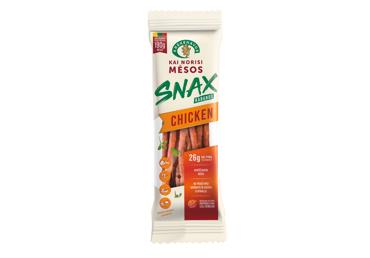Karštai rūkytos vištienos dešrelės KAI NORISI MĖSOS KABANOS SNAX, a. r., 100 g