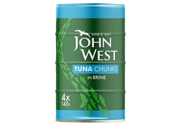 Tunų gabaliukai sūryme JOHN WEST, 580 g