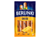 Virtos vištienos dešrelės su sūriu BERLINKI, II r., 250 g