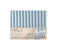 Patalynės komplektas 140x200/50x70cm, mėlyni dryžiai