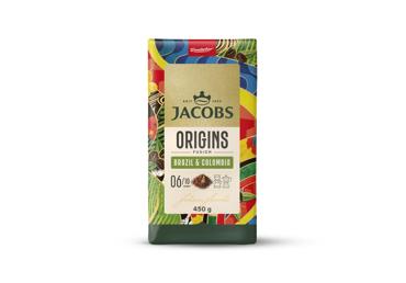 Malta kava JACOBS ORIGINS BRAZIL & COLOMBIA, 450 g