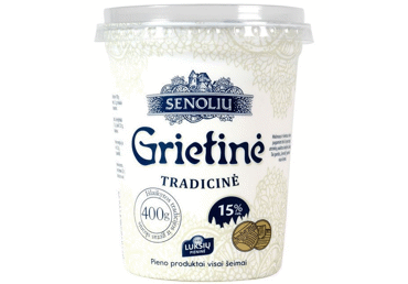 SENOLIŲ grietinė, 15% rieb., 400 g