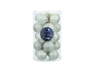 Stikliniai Kalėdų eglutės žaislai, 4cm, 20vnt.