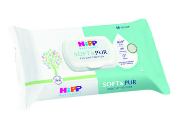 Drėgnos servetėlės HiPP Babysanft, 1x48