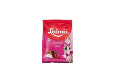 Zefyrai LAIMA MAIGUMS aplieti šokoladu, aviečių skonio, 175 g