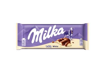 Pieninis šokoladas MILKA BUBBLY WHITE, 95 g