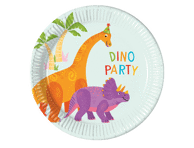 Popierinės lėkštės DINOZAURŲ VAKARĖLIS, 20 cm, 8 vnt.