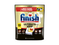 Indaplovių indų ploviklio kapsulės Finish Ultimate Plus Lemon, citrinų kvapo, 35 vnt.