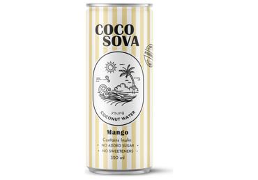 Mangų skonio kokosų vandens gėrimas su inulinu COCOSOVA, 320 ml