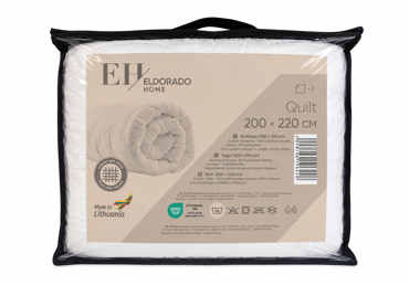 Antklodė ELDORADO HOME carbon antistress, 200 x 220 cm, 1 vnt.