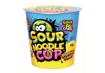Saldainių rinkinys JOHNY BEE SOUR NOODLE CUP, 65 g