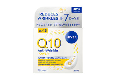 NIVEA Q10 ANTI-WRINKLE POWER STANGRINAMASIS DIENINIS KREMAS SU SPF15, 50 ml