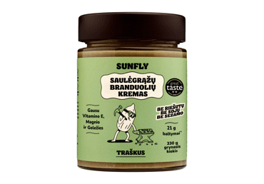 Saulėgrąžų sviestas SUNFLY CRUNCHY, 330 g