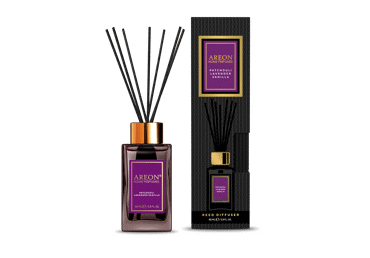 Namų kvapas su lazdelėmis AREON BLACK PATCHOULI LAVENDER, 85 ml