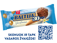 Vaniliniai ledai BALTIJA VANILLA su riešutais, 95 g