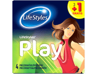 Prezervatyvai LIFE STYLES PLAY, 4 vnt.