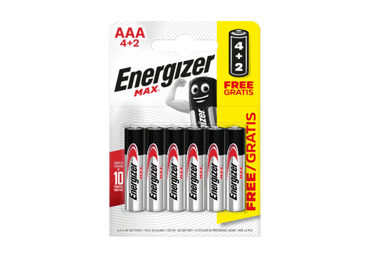 Elementai ENERGIZER AAA, LR03, 6 vnt., 6 vnt.