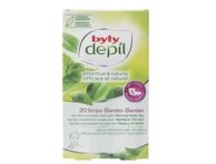 Veido depiliavimo juostelės BYLY DEPIL MINT & GREEN TEA, 20 vnt