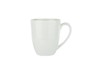 Puodelis AURORA White Beads, 400 ml