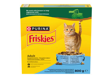 Sausas kačių ėdalas FRISKIES su lašiša ir daržovėmis, 800 g