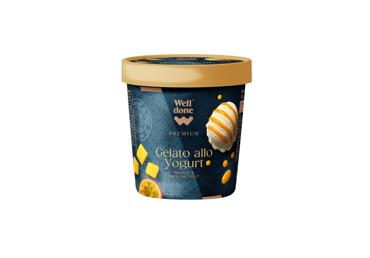 Mangų ir pasiflorų skonio jogurtin. ledai WELL DONE PREMIUM, 275 g