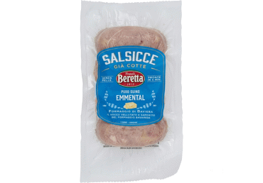 Virt. kiaul. dešrelės BERETTA su ementaliu, 180 g
