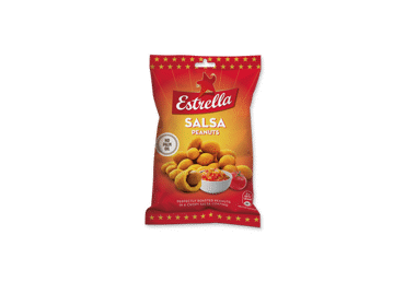 Kepinti salsos sk.žemės riešutai ESTRELLA su traškia luobele, 140 g