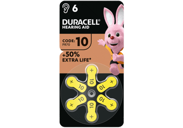 Elementai klausos aparatui DURACELL 10PR70, 6 vnt.