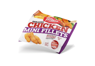 Kepta vištienos vidinė filė DOS POLLOS, apvol.džiūvėsėliuose, 500 g