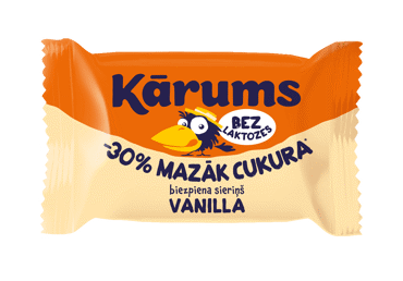 Varškės sūrelis be laktozės KĀRUMS, vanilės skonio, 23,3 %, 40 g