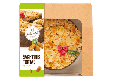 Aguoninis tortas be miltų su migdolais, 1 kg Aguoninis tortas be miltų su migdolais, 1 kg