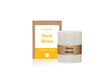 Kvepianti palmių vaško žvakė CANDLE FAMILY Gera diena, 8 cm