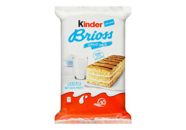 Biskvitiniai batonėliai BRIOSS KINDER su pieno įdaru, 270 g