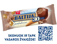 Šokoladiniai ledai BALTIJA su vaflių gabaliukais, 81 g