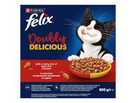 Sausas kačių pašaras FELIX Doubly Delicious su jautiena ir vištiena, 800 g