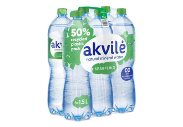 Lengvai gazuotas mineralinis vanduo AKVILĖ, 1,5 l