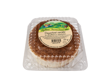 Desertinė varškė su obuoliais ir cinamonu, 20 % rieb., 330 g - 2